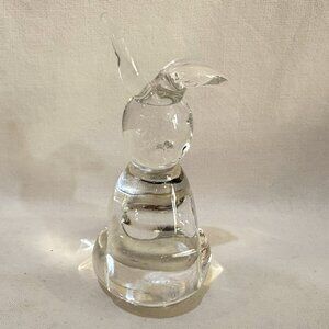 Vintage ACC Hand Made Crystal Bunny Rabbit Figurine